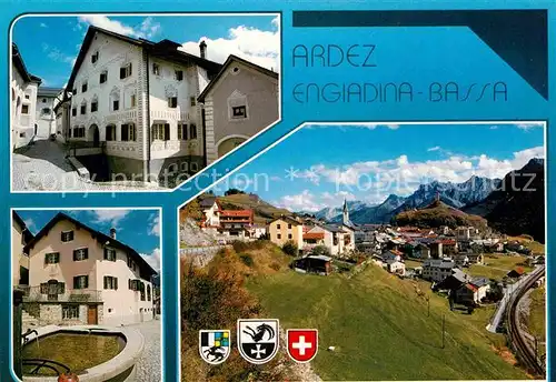 AK / Ansichtskarte Ardez Ortsmotive Gesamtansicht mit Alpenpanorama Kat. Ardez