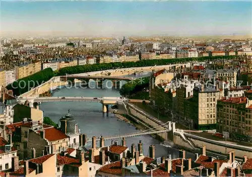 AK / Ansichtskarte Lyon France Panorama sur les Ponts de Saone Kat. Lyon