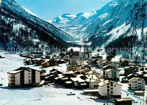 AK / Ansichtskarte Saas Almagell Winterpanorama Mattmark Monte Moro Pass Alpen Kat. Saas Almagell