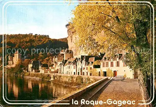 AK / Ansichtskarte La Roque Gageac Uferpromenade an der Dordogne Herbststimmung Kat. La Roque Gageac