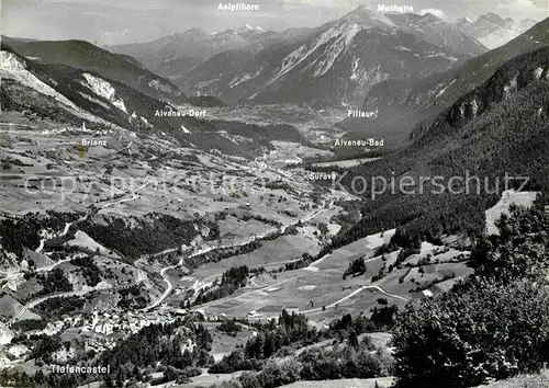AK / Ansichtskarte Tiefencastel Panorama Albulatal Alpen Kat. Tiefencastel