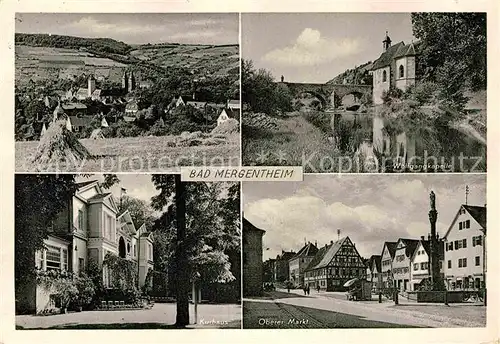 AK / Ansichtskarte Bad Mergentheim Panorama Kurhaus Oberer Markt Wolfgangskapelle Kat. Bad Mergentheim