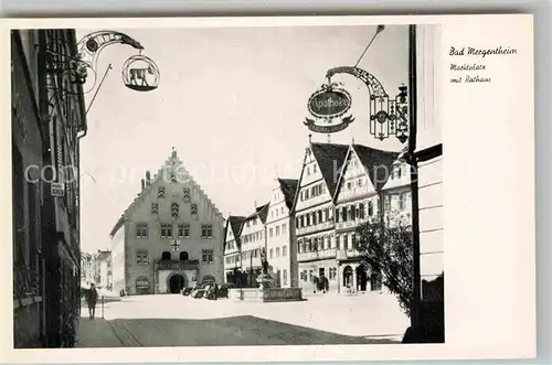 AK / Ansichtskarte Bad Mergentheim Marktplatz Rathaus Kat. Bad Mergentheim