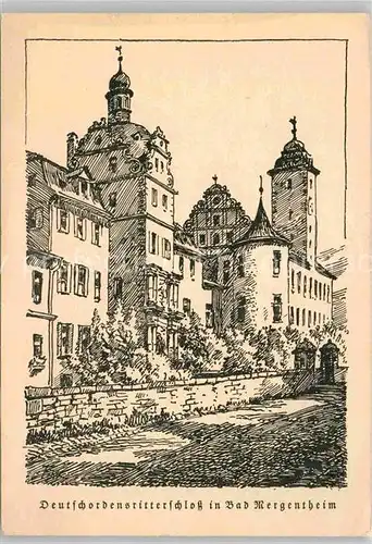 AK / Ansichtskarte Bad Mergentheim Hoch  und Deutschmeisterschloss  Kat. Bad Mergentheim