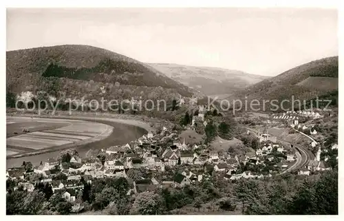 AK / Ansichtskarte Neckarsteinach Neckarpartie mit Vorderburg Mittelburg Hinterburg Burg Schwalbennest Kat. Neckarsteinach