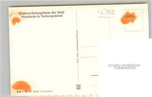 AK / Ansichtskarte Neckargemuend Kindererholungsheim Stadt Mannheim Kat. Neckargemuend
