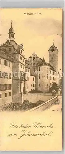 AK / Ansichtskarte Mergentheim Bad Schloss Neujahrskarte Kat. Bad Mergentheim