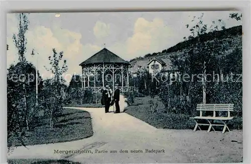 AK / Ansichtskarte Mergentheim Bad Partie Badepark Kat. Bad Mergentheim