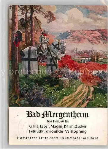 AK / Ansichtskarte Mergentheim Bad Deutschordensresidenz Kuenstlerkarte Kat. Bad Mergentheim