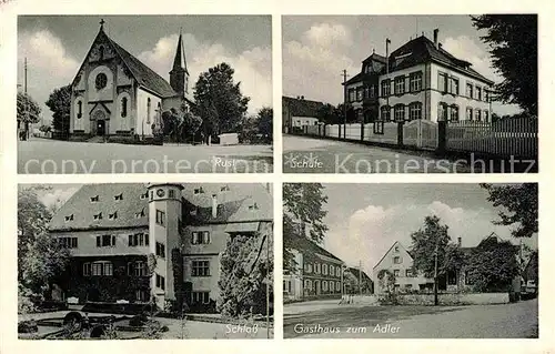 AK / Ansichtskarte Rust Ortenaukreis Schloss Gasthaus zum Adler Schule Kirche Kat. Rust