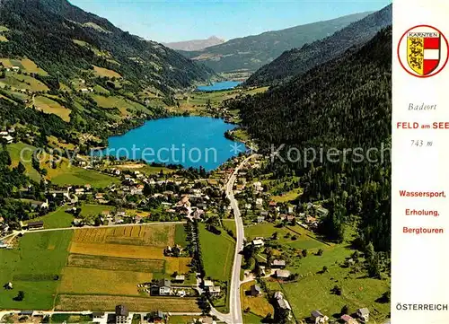AK / Ansichtskarte Feld See Bade und Sommererholungsort Afritzersee Alpen Fliegeraufnahme Kat. Feld am See