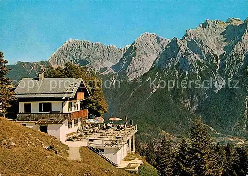 AK / Ansichtskarte Mittenwald Bayern Kranzberghaus mit Tiefkarspitze und Woerner Karwendelgebirge Kat. Mittenwald