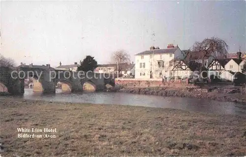 AK / Ansichtskarte Bidford on Avon white Lion Hotel River Avon Bridge