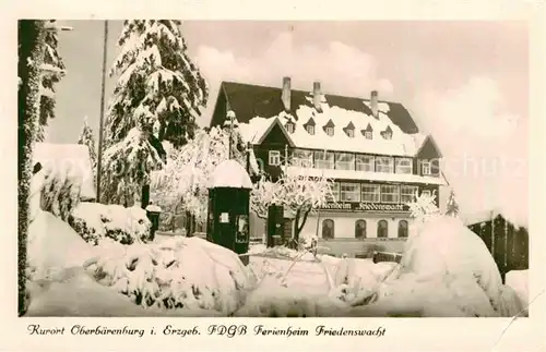 AK / Ansichtskarte Oberbaerenburg Baerenburg FDGB Ferienheim Friedenswacht im Winter