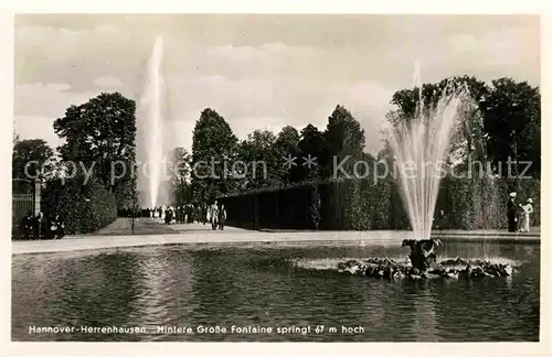 AK / Ansichtskarte Herrenhausen Hannover Grosse Fontaene Herrenhaeuser Gaerten Barockgarten Kat. Hannover