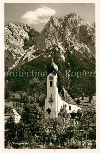 AK / Ansichtskarte Obergrainau Kirche Alpen Kat. Grainau