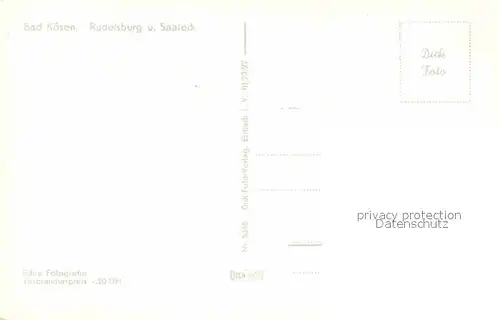 AK / Ansichtskarte Bad Koesen Panorama mit Rudelsburg und Burg Saaleck Kat. Bad Koesen