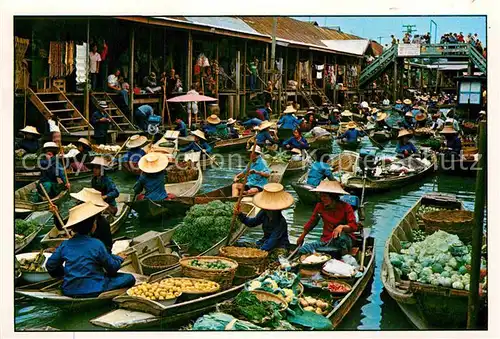 AK / Ansichtskarte Damnernsaduak Floating Market