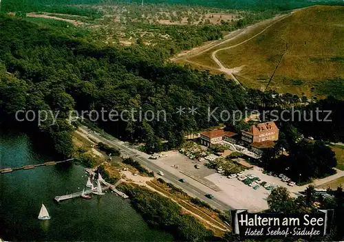 AK / Ansichtskarte Haltern See Hotel Seehof Fliegeraufnahme