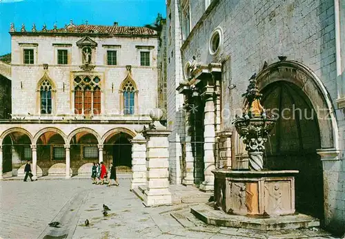 AK / Ansichtskarte Dubrovnik Ragusa Sponzapalast Kleine Onofribrunnen Kat. Dubrovnik