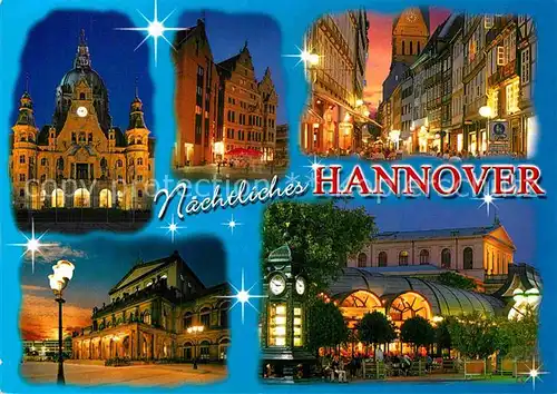AK / Ansichtskarte Hannover Motive aus der Altstadt bei Nacht Cafe Restaurant Kat. Hannover