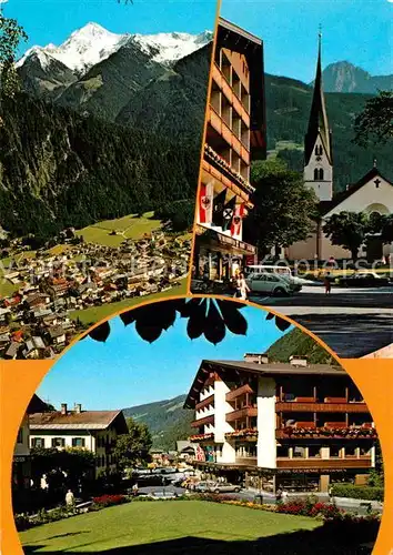 AK / Ansichtskarte Mayrhofen Zillertal Panorama mit Ahornspitze Kirche Tristner Ortsmotiv Kat. Mayrhofen
