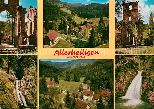 AK / Ansichtskarte Allerheiligen Oppenau Ruine Wasserfall Landschaftspanorama Schwarzwald Kat. Oppenau
