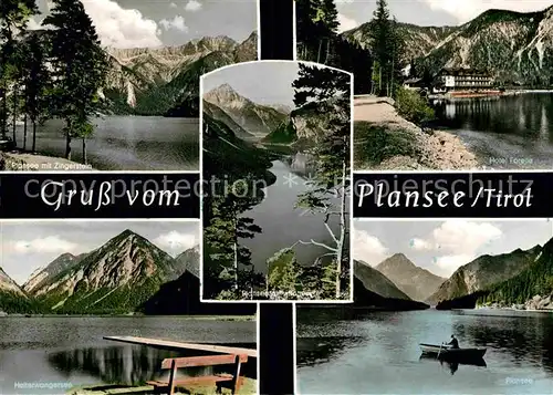 AK / Ansichtskarte Plansee Hotel Forelle Bergsee Boot Alpenpanorama  Kat. Breitenwang