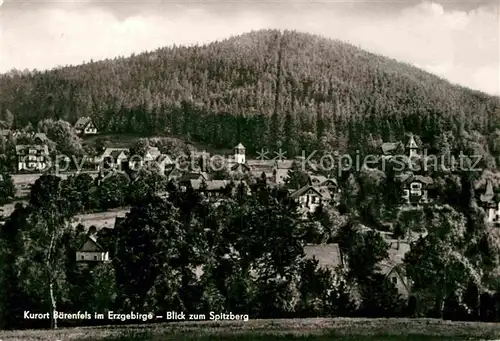 AK / Ansichtskarte Baerenfels Erzgebirge Teilansicht Kurort mit Blick zum Spitzberg Kat. Altenberg