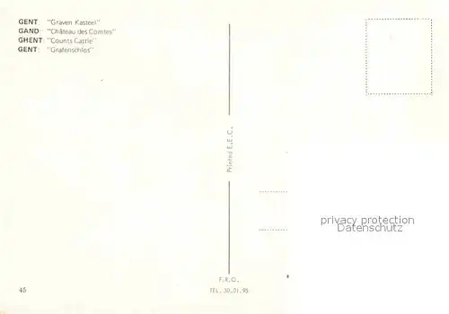 AK / Ansichtskarte Gent Gand Flandre Gravenkasteel Grafenschloss Kat. 