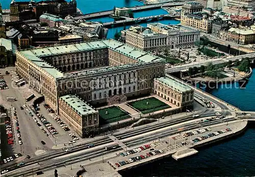 AK / Ansichtskarte Stockholm Royal Palace aerial view Kat. Stockholm