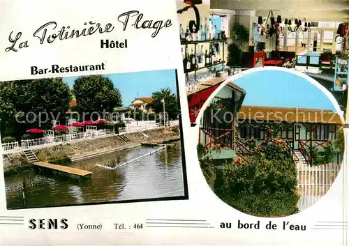 AK / Ansichtskarte Sens Yonne Hotel Restaurant La Potiniere Plage 