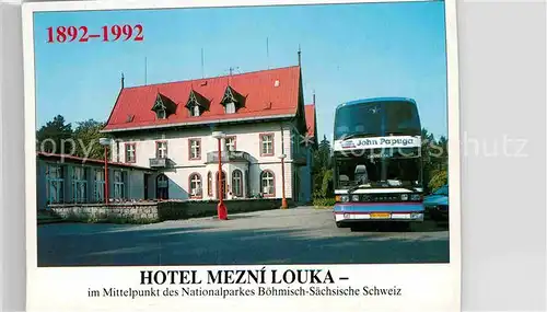 AK / Ansichtskarte Hrensko Mezni Louka Hotel Grand Hotel und Pension zur Rainwiese  Kat. Herrnskretschen