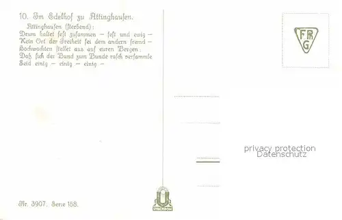 AK / Ansichtskarte Tell Wilhelm Im Edelhof zu Attinghausen Otto Peter Nr. 3907 Serie 158 Kat. Persoenlichkeiten