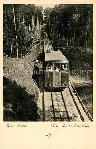 AK / Ansichtskarte Zahnradbahn Merkurbahn Baden Baden Kat. Bergbahn