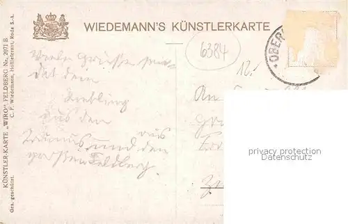 AK / Ansichtskarte Verlag Wiedemann WIRO Nr. 2071 B Feldberg Taunus Hirsch  Kat. Verlage