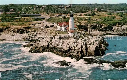 AK / Ansichtskarte Leuchtturm Lighthouse Portland Headlight Maine Aerial View  Kat. Gebaeude