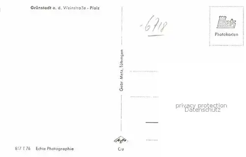 AK / Ansichtskarte Gruenstadt Panorama Kat. Gruenstadt