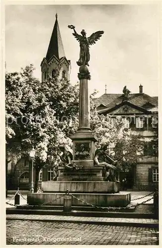 AK / Ansichtskarte Frankenthal Pfalz Kriegerdenkmal Kat. Frankenthal (Pfalz)