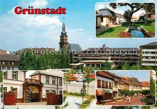 AK / Ansichtskarte Gruenstadt Teilansichten Rathaus Fussgaengerzone Kat. Gruenstadt