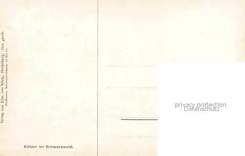 AK / Ansichtskarte Hoffmann Heinrich Koehler im Schwarzwald  Kat. Kuenstlerkarte
