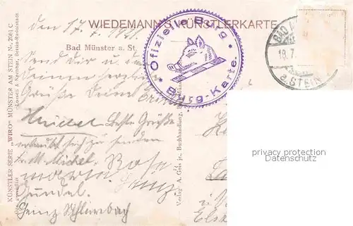 AK / Ansichtskarte Verlag Wiedemann WIRO Nr. 2061 C Bad Muenster am Stein  Kat. Verlage