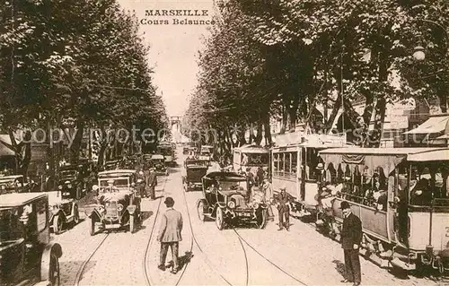 AK / Ansichtskarte Strassenbahn Marseille Cours Belsunce  Kat. Strassenbahn