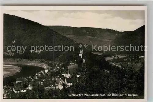 AK / Ansichtskarte Neckarsteinach mit Vorder Mittel Hinterburg und Burg Schwalbennest Kat. Neckarsteinach
