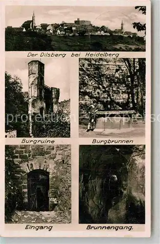 AK / Ansichtskarte Dilsberg Neckar Burgruine Burgbrunnen Eingang Brunnengang