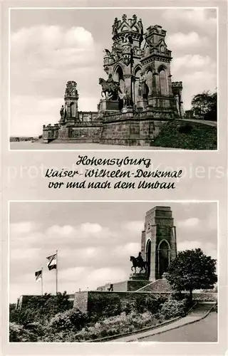 AK / Ansichtskarte Hohensyburg Kaiser Wilhelm Denkmal vor und nach Umbau Kat. Dortmund