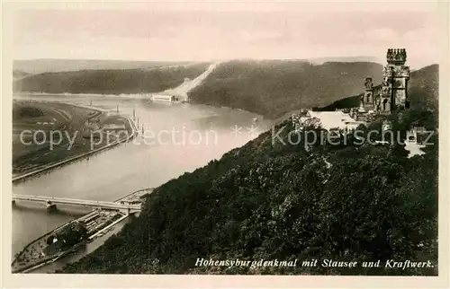 AK / Ansichtskarte Hohensyburg Denkmal mit Stausee und Kraftwerk Kat. Dortmund