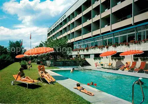 AK / Ansichtskarte Weggis Vierwaldstaettersee Hotel Alexander Swimming Pool