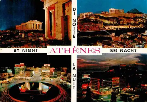AK / Ansichtskarte Athen Griechenland Stadtansichten bei Nacht Kat. 