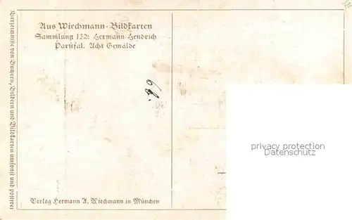 AK / Ansichtskarte Verlag Wiechmann Nr. 132 Hermann Hendrich Gralsburg  Kat. Verlage